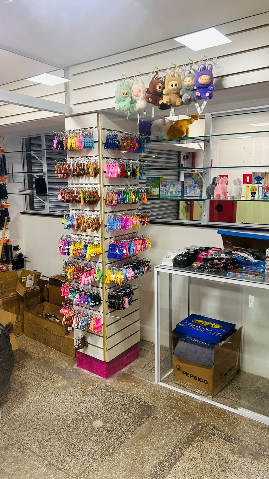 Interior da loja — variedade de produtos